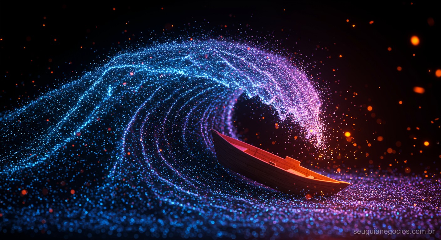 Ilustração de riscos da ia para pequenas empresas (capa)