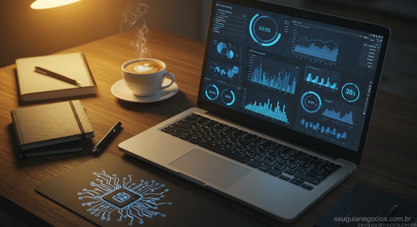 Ilustração de ferramentas de ia para análise de concorrentes (capa)
