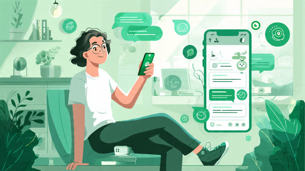 Infográfico com os 3 níveis de uso de inteligência artificial no WhatsApp para pequenas empresas