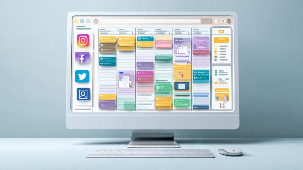 Calendário de conteúdo para salão de beleza criado com inteligência artificial
