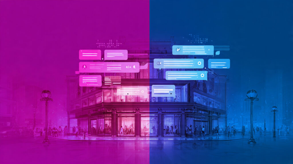 Comparação visual entre SEO tradicional e GEO Generative Engine Optimization para pequenas empresas